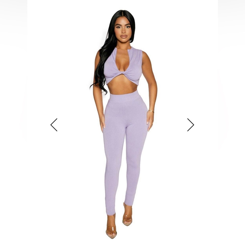 Naked Wardrobe Black Don’t Get it Twisted Legging Set Size Large